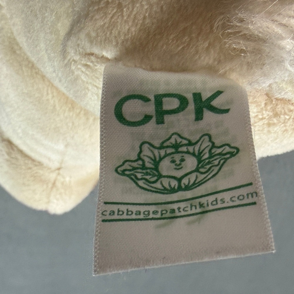 Cabbage Patch Kids Cuties Bunny Doll Pink Chevron Easter Plush 2019 CPK Vinyl - Picture 7 of 7